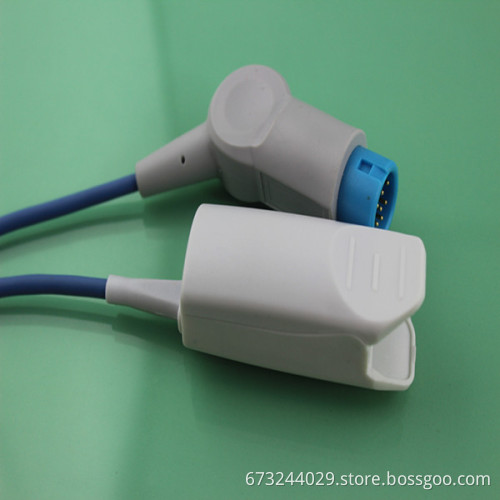 Bruker reusable spo2 sensor for adult finger clip, round 12 pin